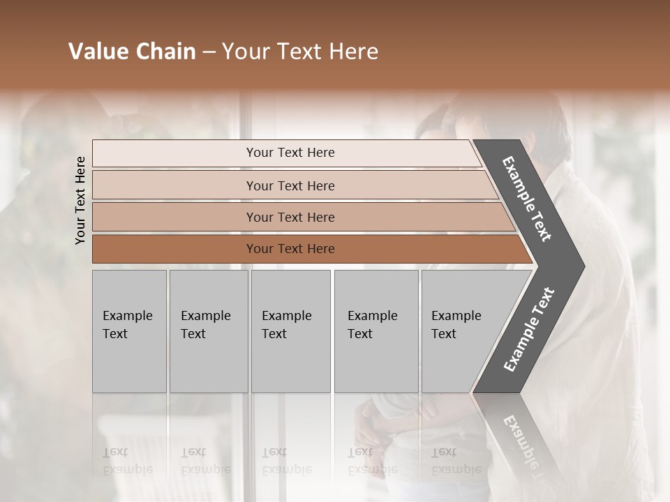 A Man And Woman Standing Next To Each Other In Front Of A Window PowerPoint Template
