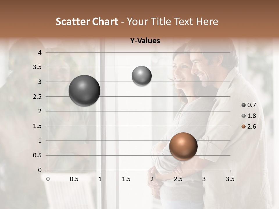 A Man And Woman Standing Next To Each Other In Front Of A Window PowerPoint Template