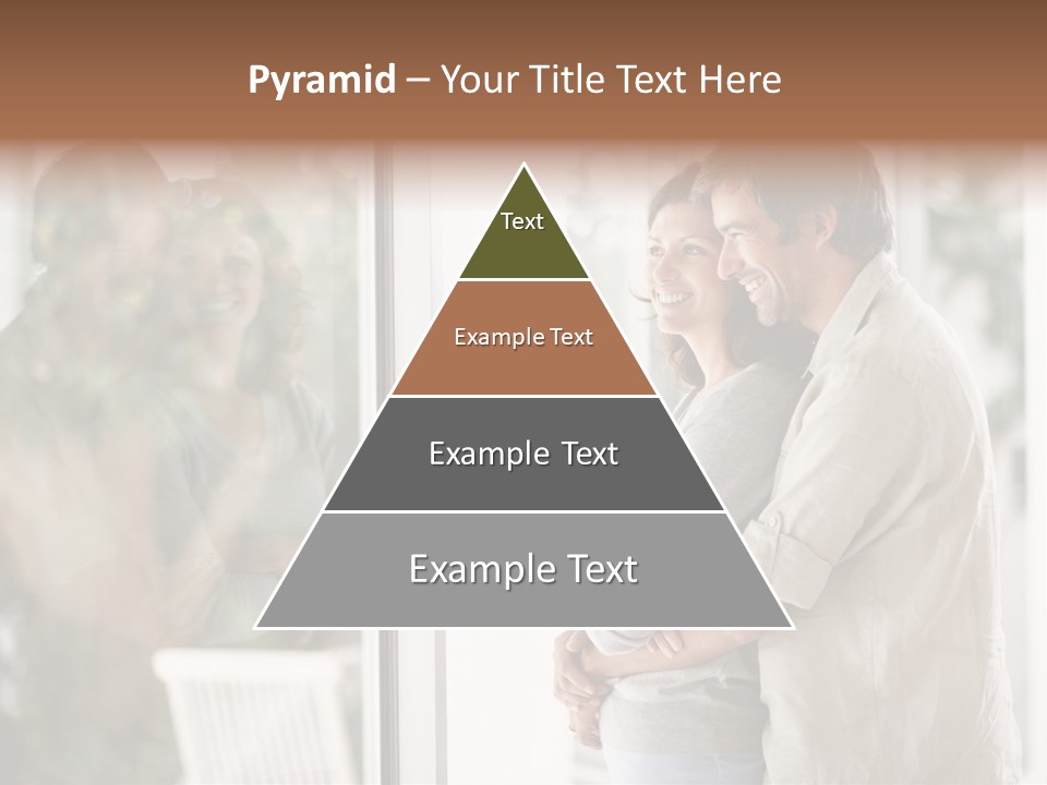 A Man And Woman Standing Next To Each Other In Front Of A Window PowerPoint Template