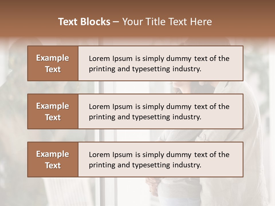 A Man And Woman Standing Next To Each Other In Front Of A Window PowerPoint Template