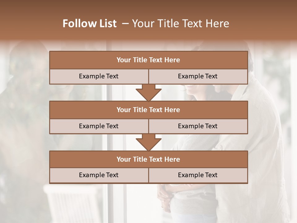 A Man And Woman Standing Next To Each Other In Front Of A Window PowerPoint Template