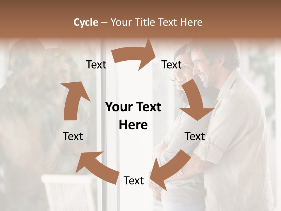 A Man And Woman Standing Next To Each Other In Front Of A Window PowerPoint Template