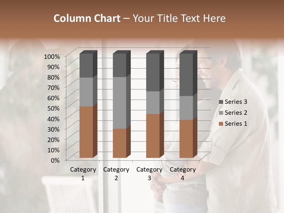 A Man And Woman Standing Next To Each Other In Front Of A Window PowerPoint Template