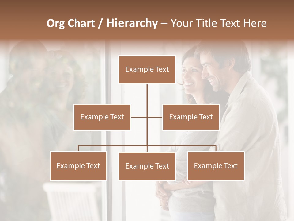 A Man And Woman Standing Next To Each Other In Front Of A Window PowerPoint Template
