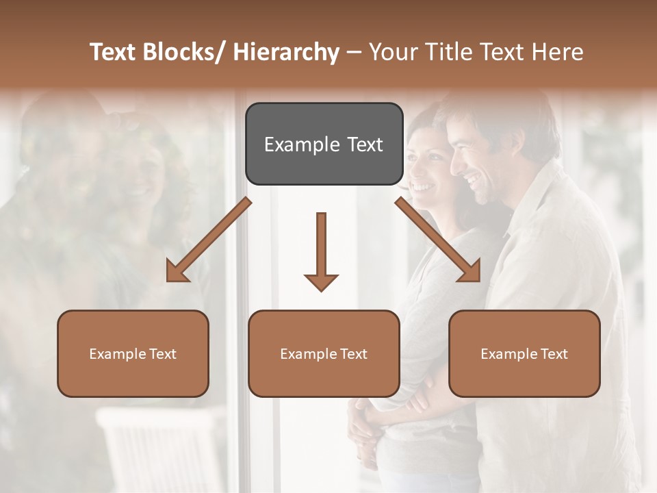 A Man And Woman Standing Next To Each Other In Front Of A Window PowerPoint Template
