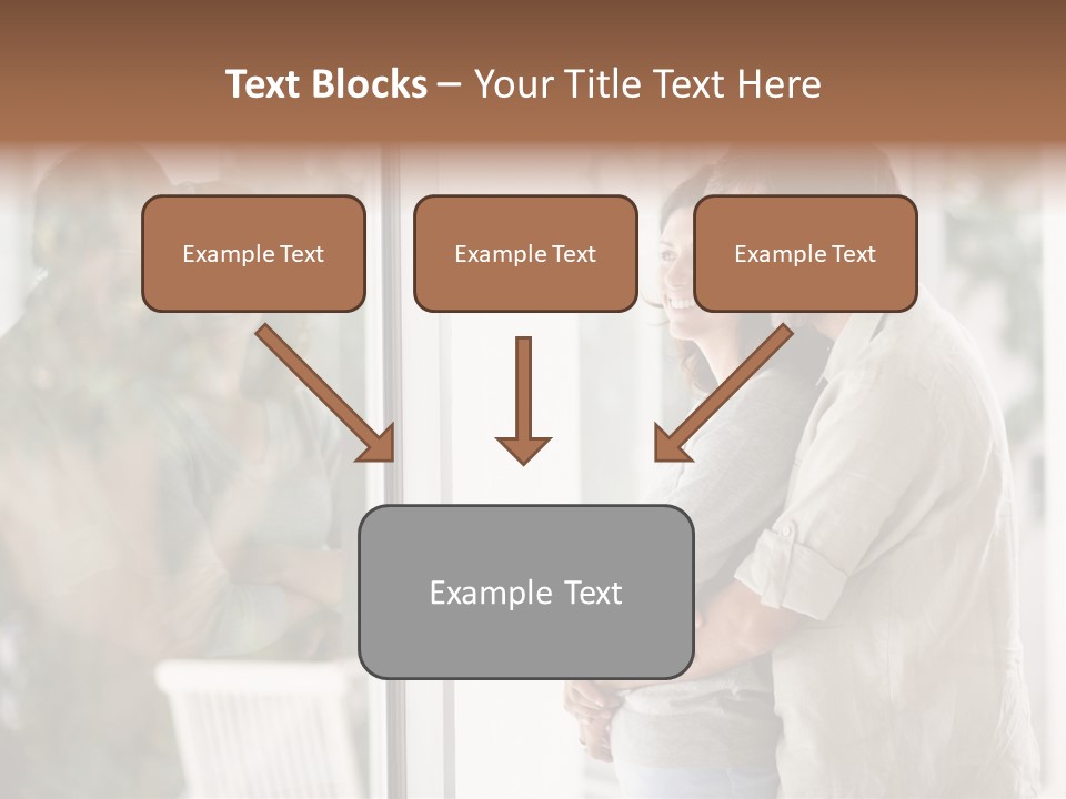 A Man And Woman Standing Next To Each Other In Front Of A Window PowerPoint Template