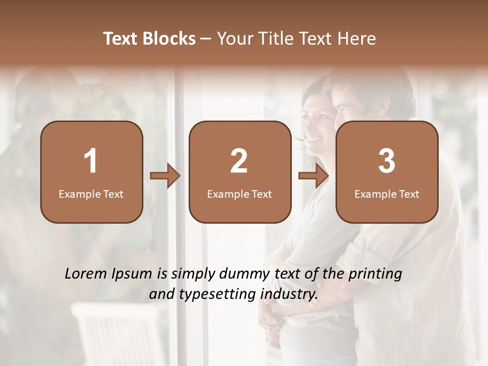 A Man And Woman Standing Next To Each Other In Front Of A Window PowerPoint Template