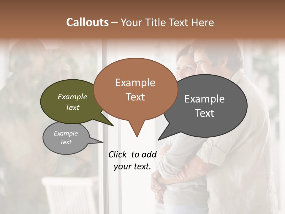 A Man And Woman Standing Next To Each Other In Front Of A Window PowerPoint Template