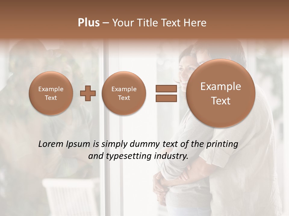 A Man And Woman Standing Next To Each Other In Front Of A Window PowerPoint Template