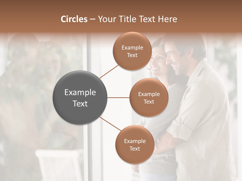 A Man And Woman Standing Next To Each Other In Front Of A Window PowerPoint Template