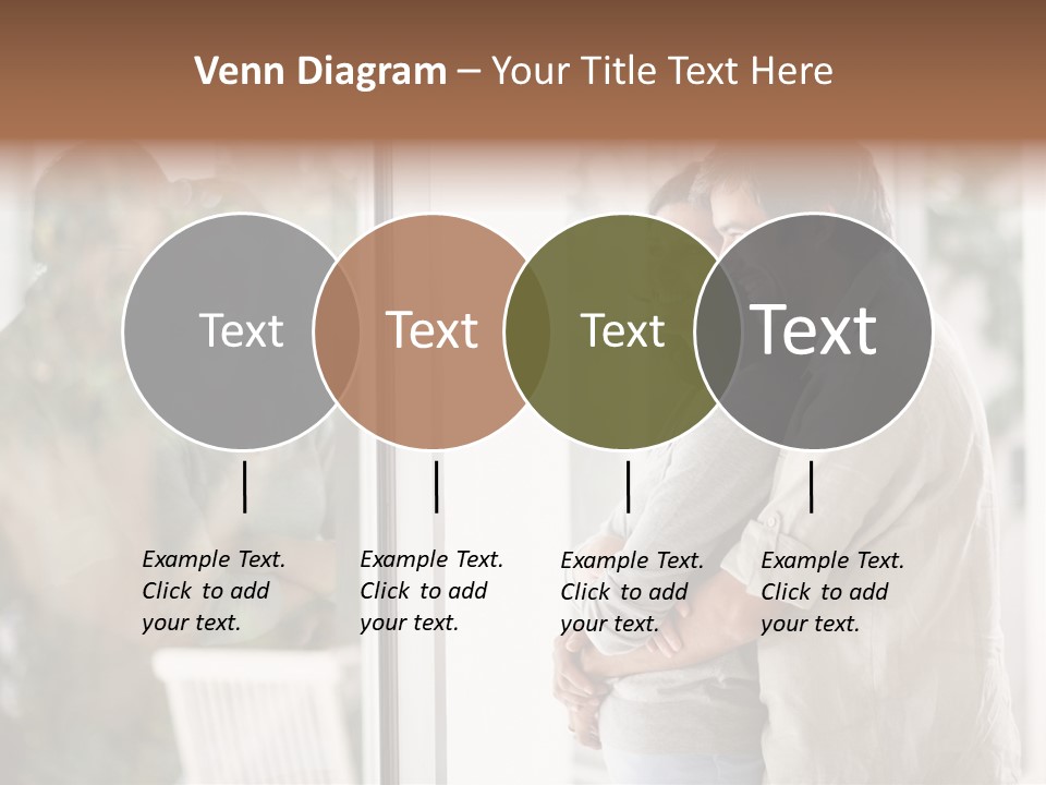 A Man And Woman Standing Next To Each Other In Front Of A Window PowerPoint Template