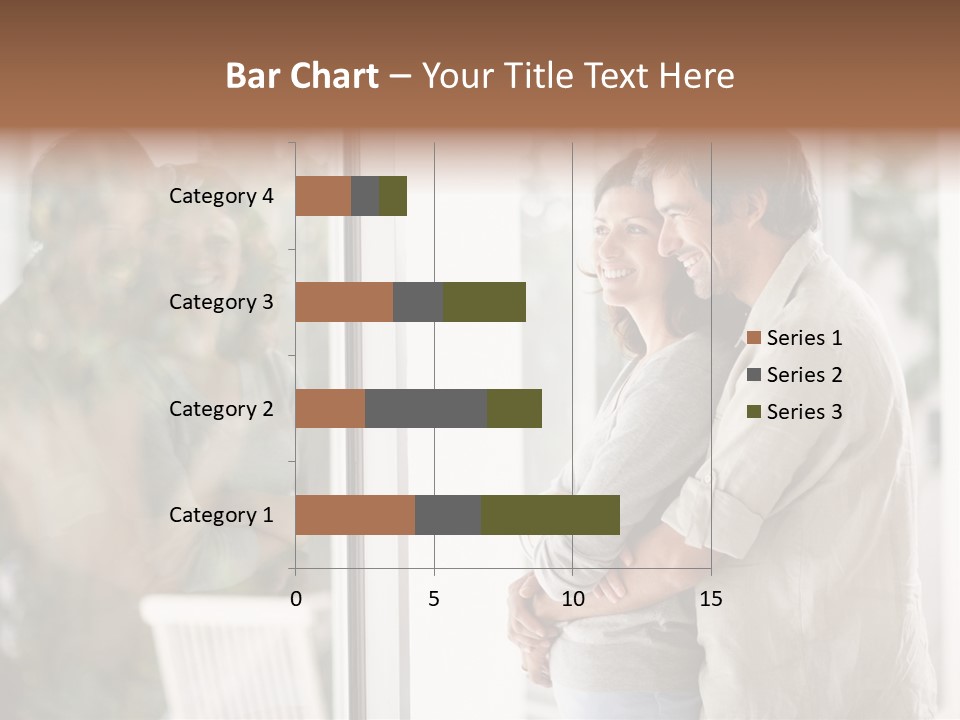 A Man And Woman Standing Next To Each Other In Front Of A Window PowerPoint Template