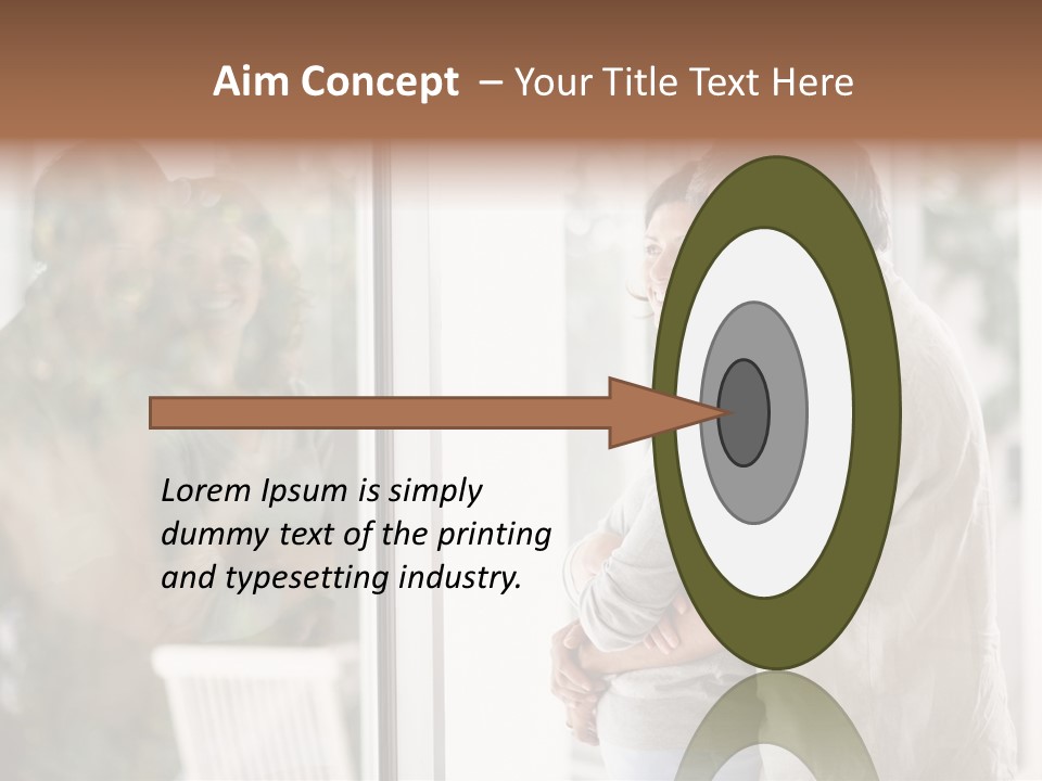 A Man And Woman Standing Next To Each Other In Front Of A Window PowerPoint Template