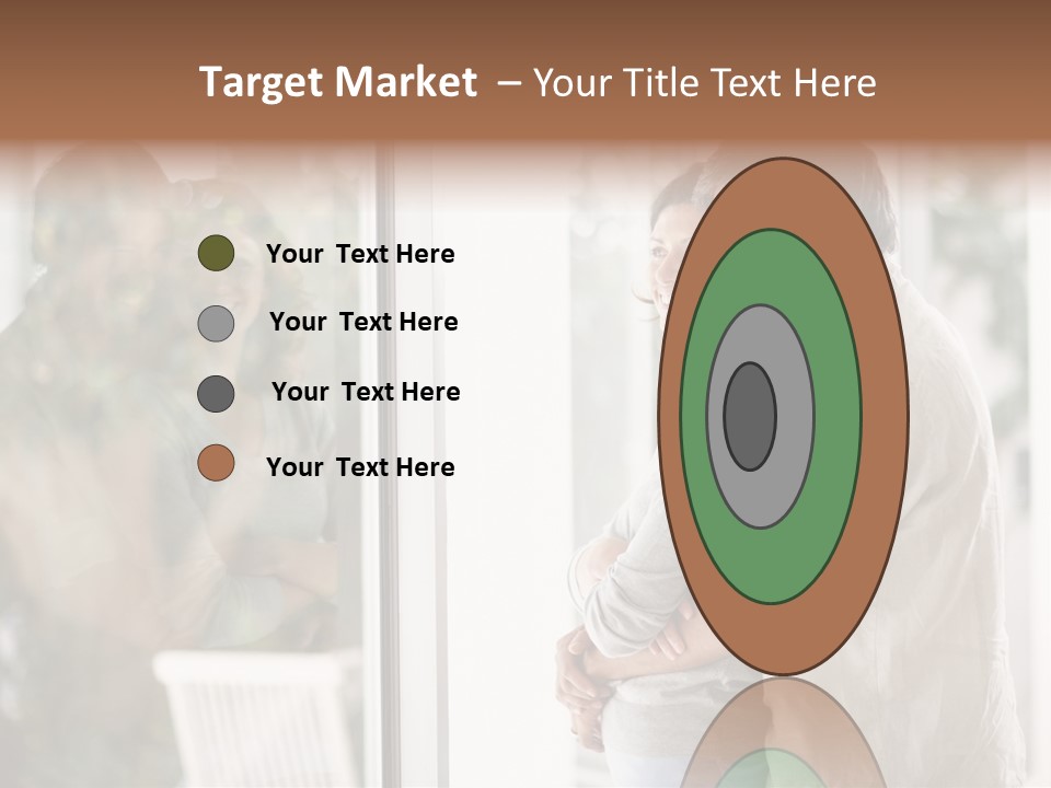 A Man And Woman Standing Next To Each Other In Front Of A Window PowerPoint Template