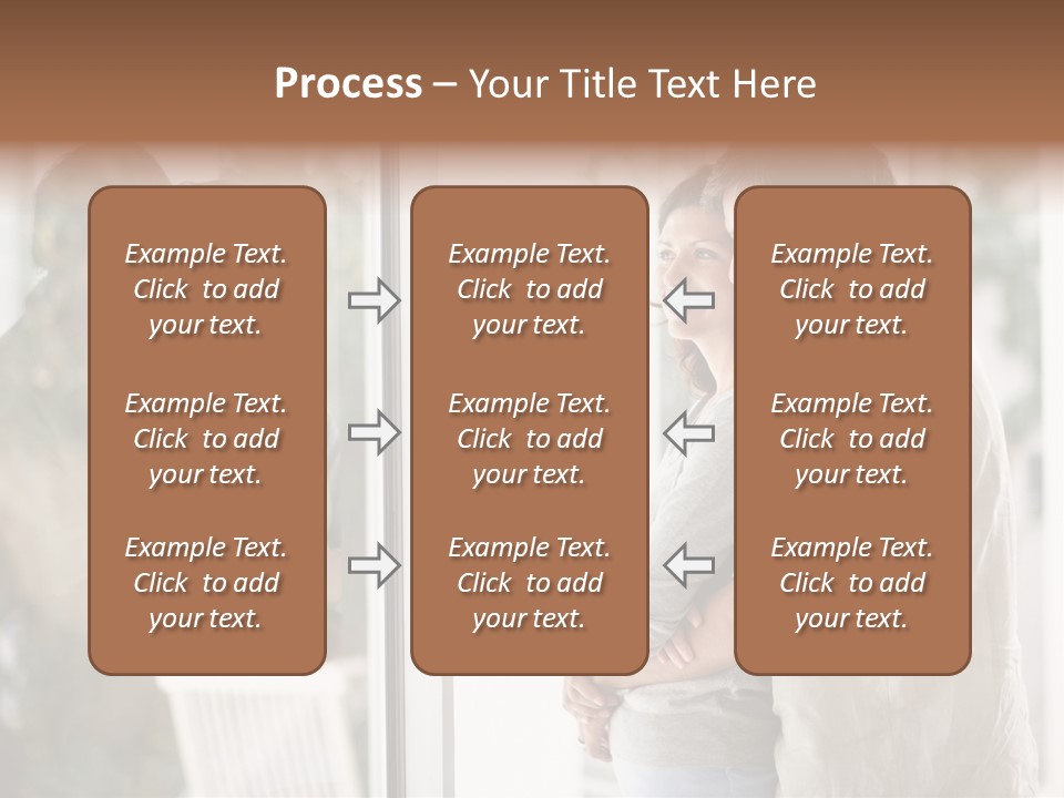 A Man And Woman Standing Next To Each Other In Front Of A Window PowerPoint Template