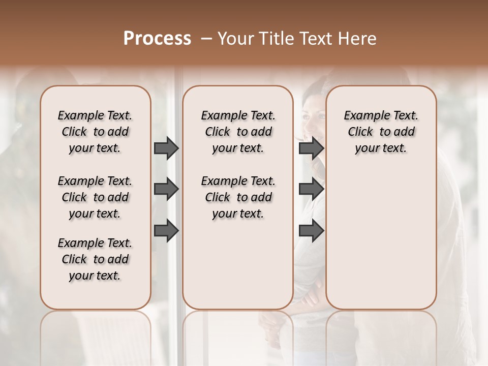 A Man And Woman Standing Next To Each Other In Front Of A Window PowerPoint Template