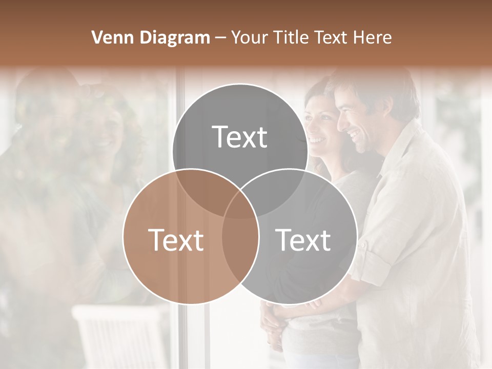 A Man And Woman Standing Next To Each Other In Front Of A Window PowerPoint Template