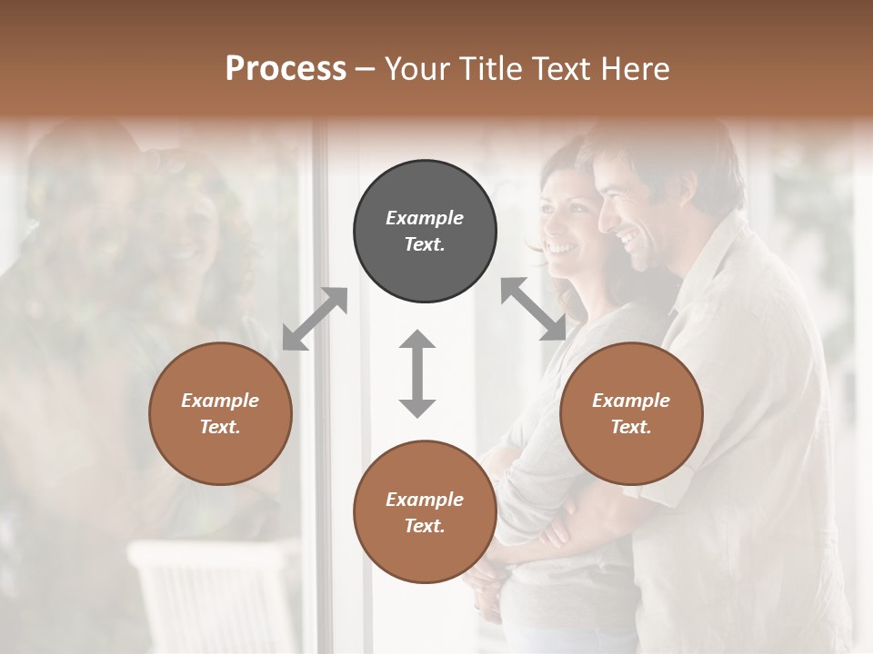 A Man And Woman Standing Next To Each Other In Front Of A Window PowerPoint Template