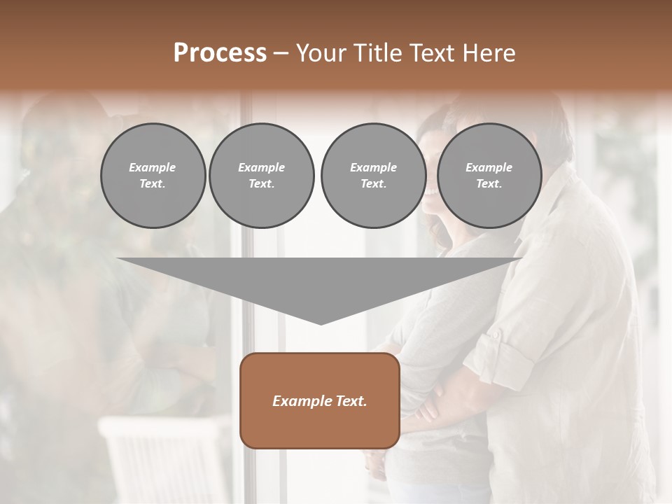 A Man And Woman Standing Next To Each Other In Front Of A Window PowerPoint Template