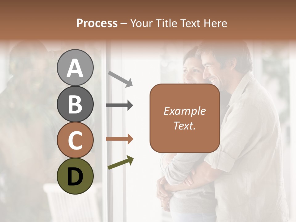 A Man And Woman Standing Next To Each Other In Front Of A Window PowerPoint Template