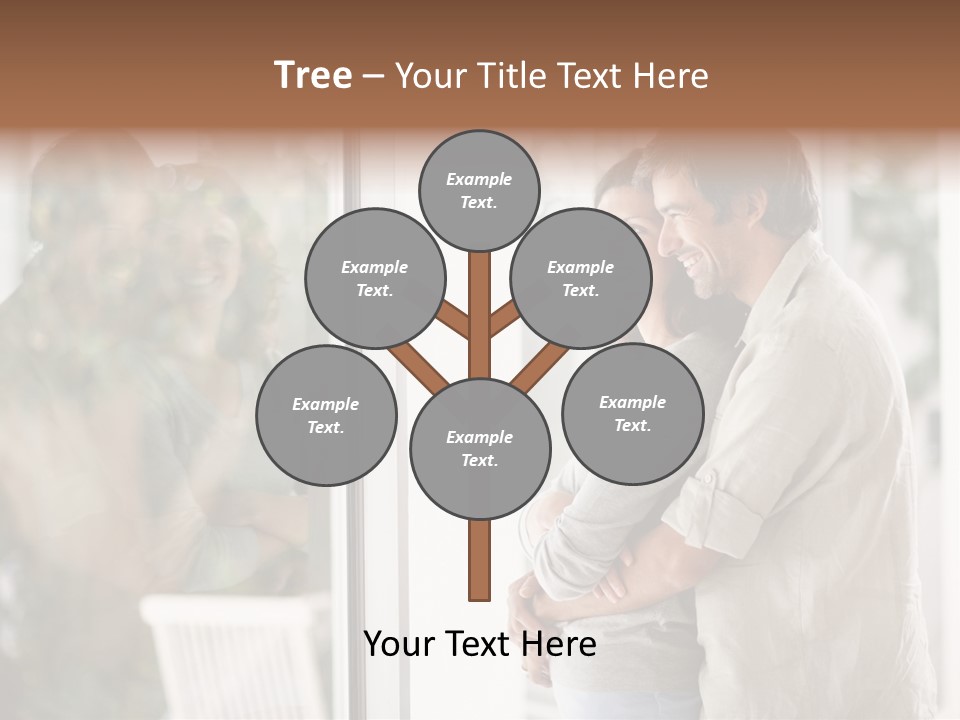 A Man And Woman Standing Next To Each Other In Front Of A Window PowerPoint Template