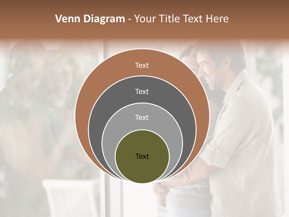 A Man And Woman Standing Next To Each Other In Front Of A Window PowerPoint Template