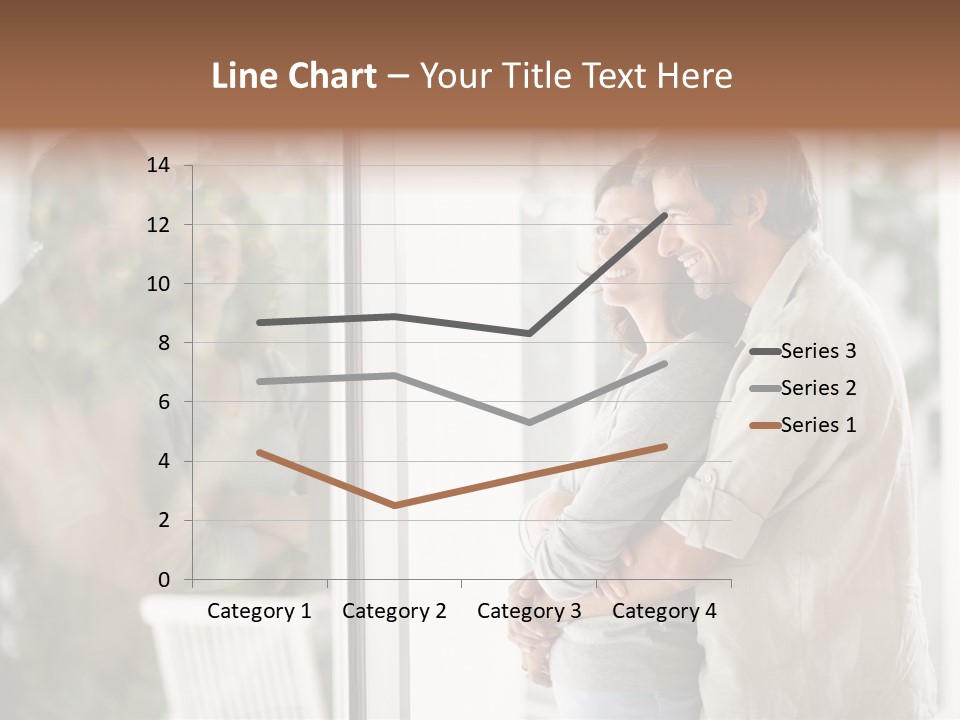 A Man And Woman Standing Next To Each Other In Front Of A Window PowerPoint Template
