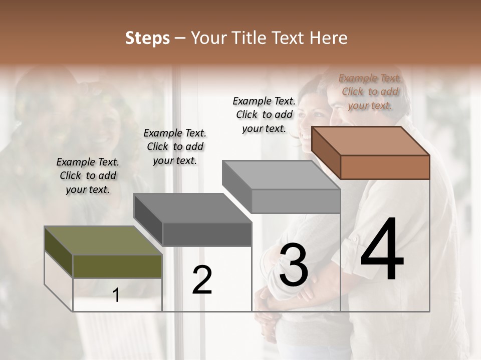 A Man And Woman Standing Next To Each Other In Front Of A Window PowerPoint Template