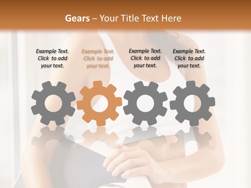 A Woman Holding A Weight Scale And A Clock PowerPoint Template