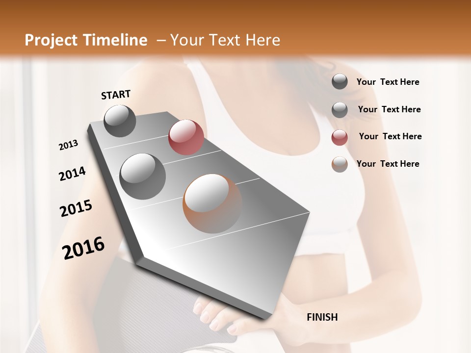 A Woman Holding A Weight Scale And A Clock PowerPoint Template