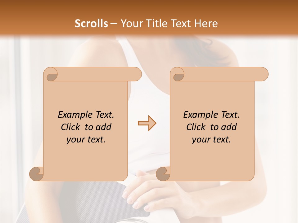 A Woman Holding A Weight Scale And A Clock PowerPoint Template
