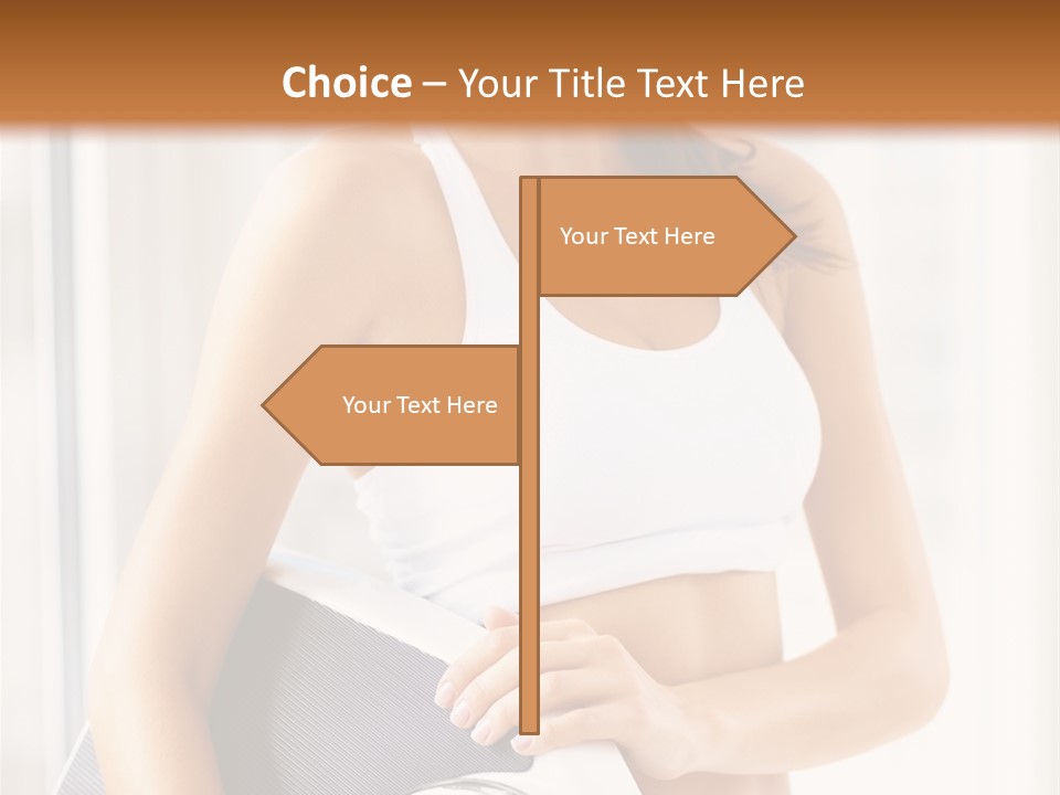 A Woman Holding A Weight Scale And A Clock PowerPoint Template