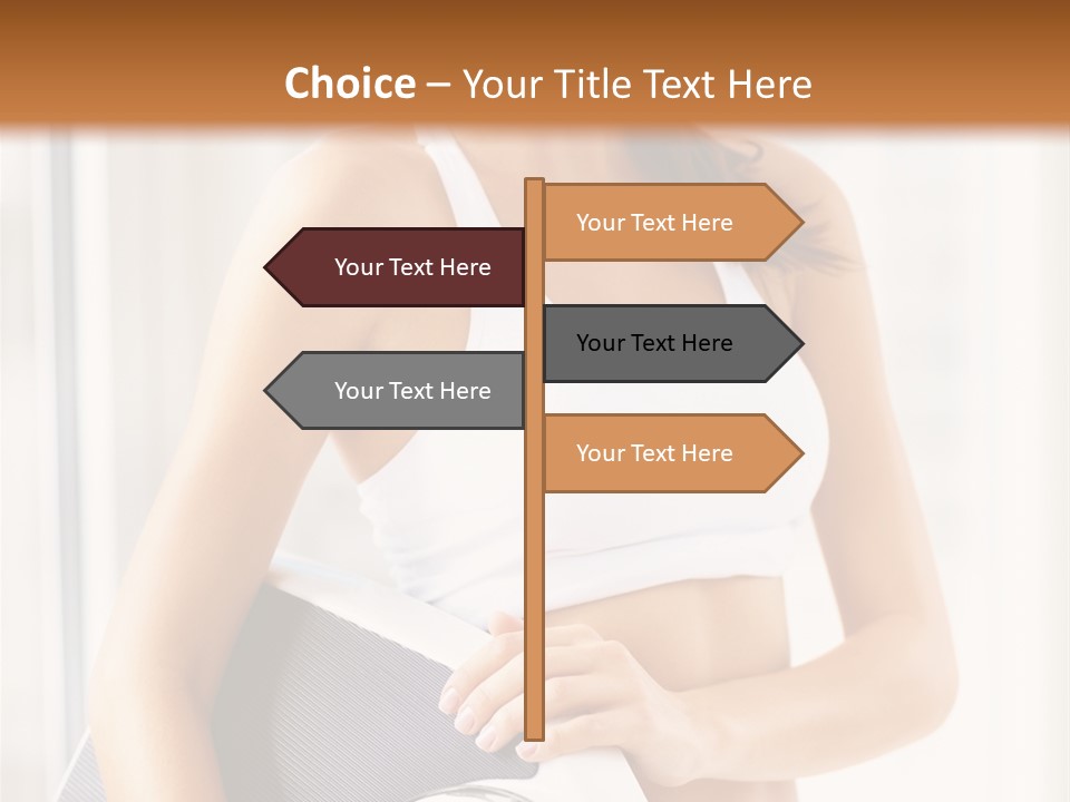 A Woman Holding A Weight Scale And A Clock PowerPoint Template