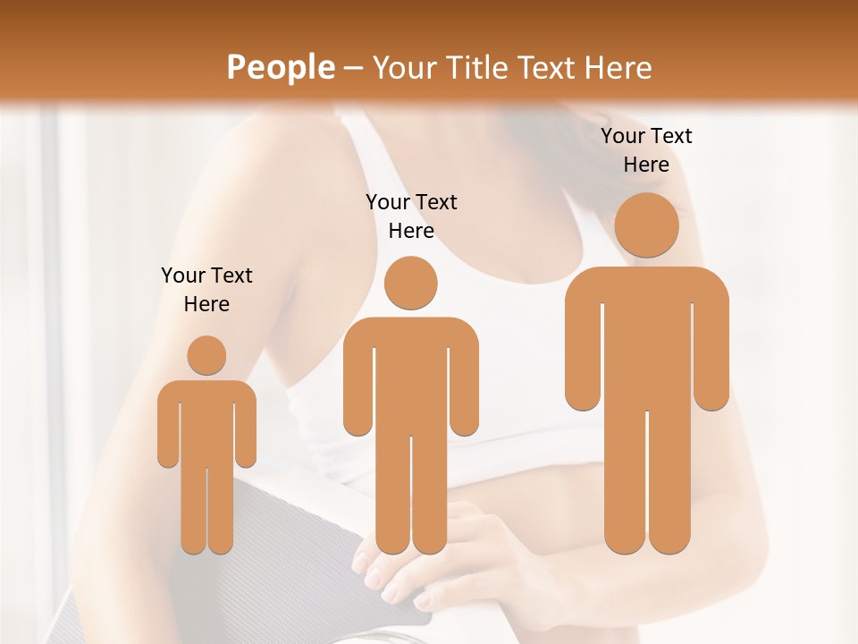 A Woman Holding A Weight Scale And A Clock PowerPoint Template