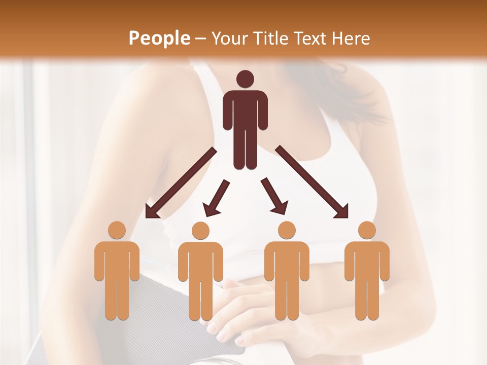 A Woman Holding A Weight Scale And A Clock PowerPoint Template