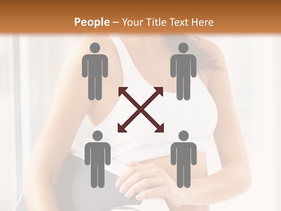 A Woman Holding A Weight Scale And A Clock PowerPoint Template