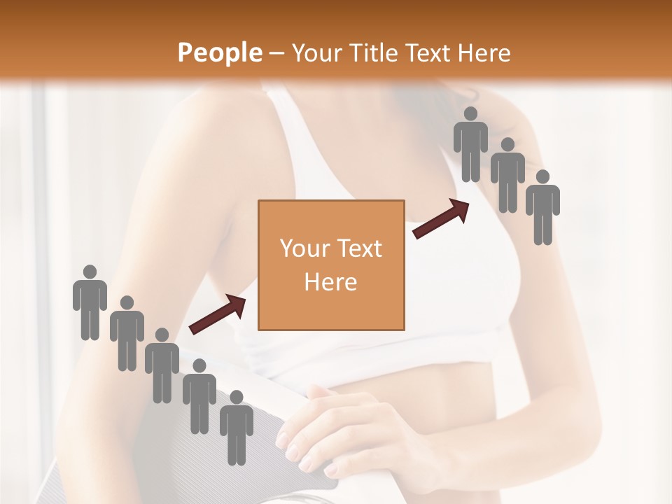 A Woman Holding A Weight Scale And A Clock PowerPoint Template