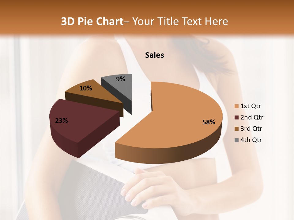A Woman Holding A Weight Scale And A Clock PowerPoint Template