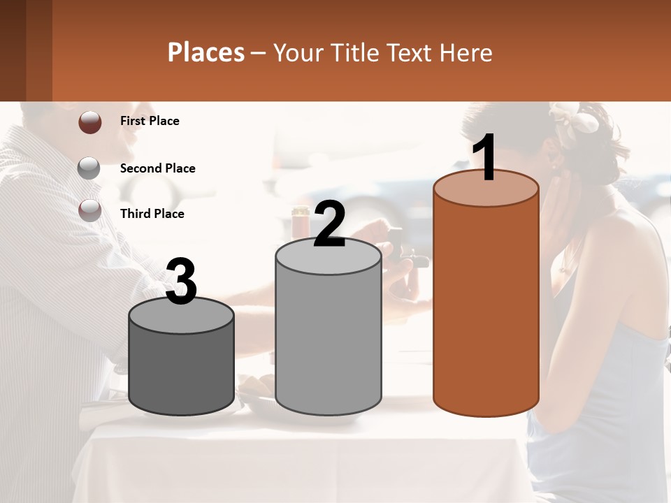 A Man Holding A Bottle Of Wine Next To A Woman PowerPoint Template