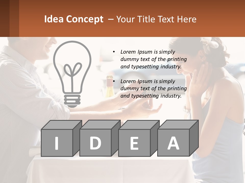 A Man Holding A Bottle Of Wine Next To A Woman PowerPoint Template