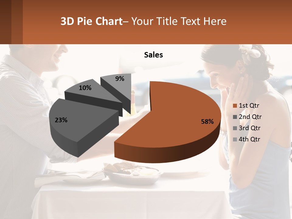 A Man Holding A Bottle Of Wine Next To A Woman PowerPoint Template