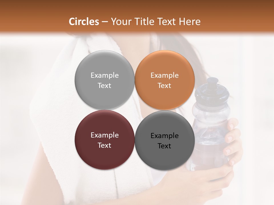 A Woman Holding A Bottle Of Water In Her Hand PowerPoint Template