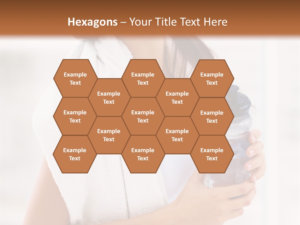 A Woman Holding A Bottle Of Water In Her Hand PowerPoint Template