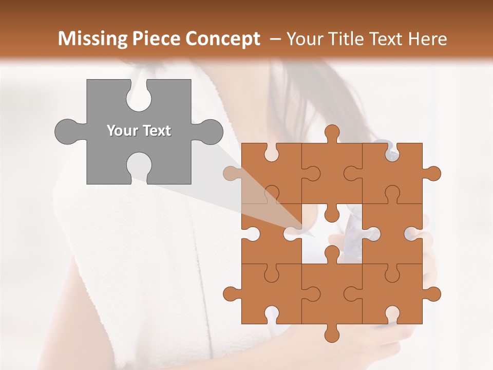 A Woman Holding A Bottle Of Water In Her Hand PowerPoint Template