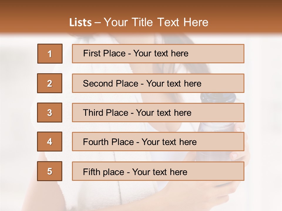 A Woman Holding A Bottle Of Water In Her Hand PowerPoint Template