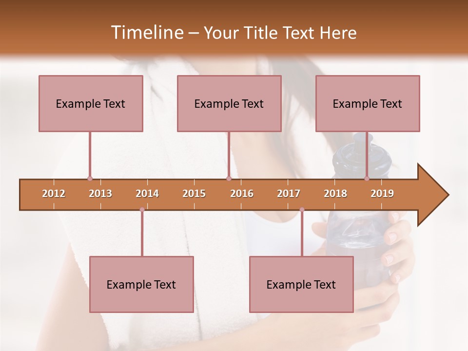 A Woman Holding A Bottle Of Water In Her Hand PowerPoint Template