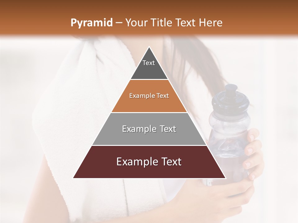 A Woman Holding A Bottle Of Water In Her Hand PowerPoint Template