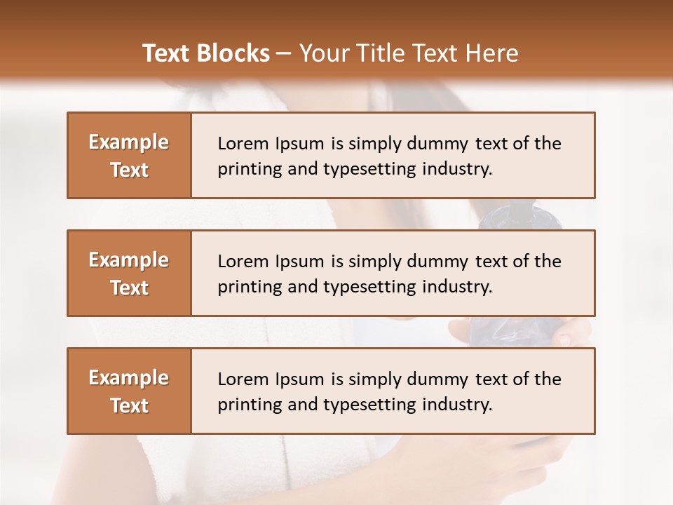 A Woman Holding A Bottle Of Water In Her Hand PowerPoint Template