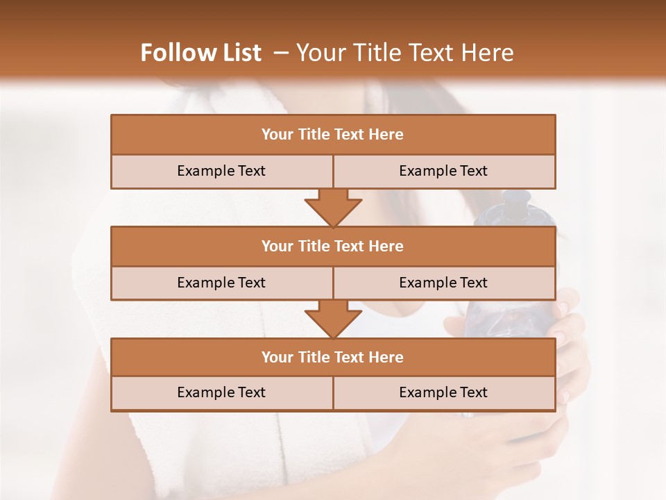 A Woman Holding A Bottle Of Water In Her Hand PowerPoint Template