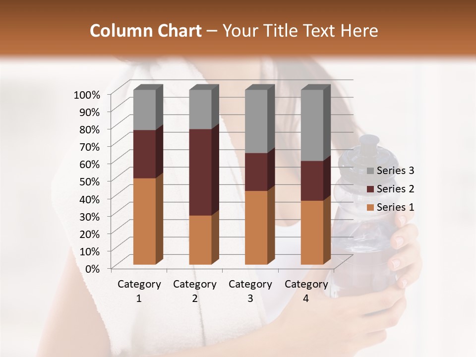 A Woman Holding A Bottle Of Water In Her Hand PowerPoint Template